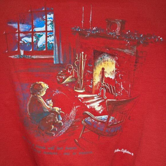 Northern Reflections Winter Time Cozy Fireplace Crewneck Sweater - Picture 3 of 5